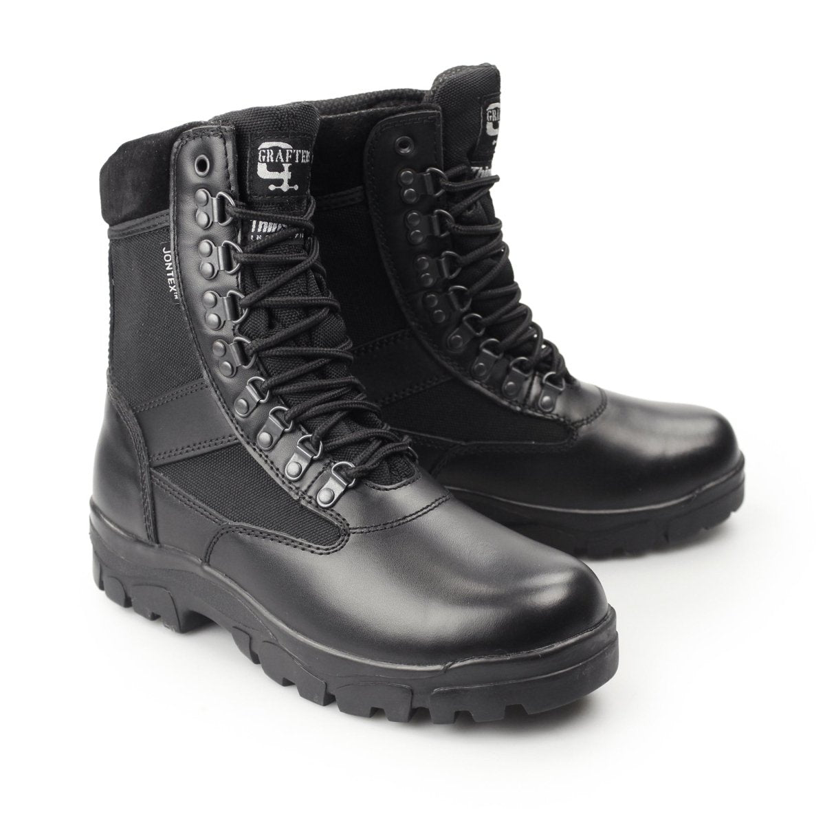 Grafters SNIPER Unisex Leather Work Boots Black | STB – STB.co.uk
